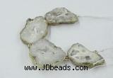 CNG2310 7.5 inches 25*35mm - 35*40mm freeform druzy agate beads