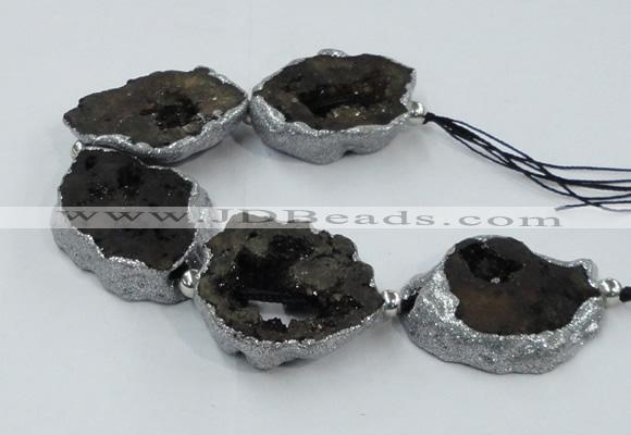 CNG2321 7.5 inches 25*35mm - 35*40mm freeform druzy agate beads