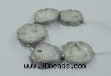 CNG2325 7.5 inches 35*40mm - 45*50mm freeform druzy agate beads