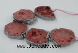 CNG2329 7.5 inches 35*40mm - 45*50mm freeform druzy agate beads