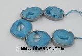 CNG2333 7.5 inches 35*40mm - 45*50mm freeform druzy agate beads