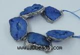 CNG2335 7.5 inches 35*40mm - 45*50mm freeform druzy agate beads