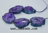 CNG2358 7.5 inches 40*50mm - 55*60mm freeform druzy agate beads