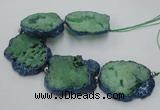 CNG2360 7.5 inches 40*50mm - 55*60mm freeform druzy agate beads