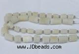 CNG2430 15.5 inches 11*14mm - 14*20mm tube druzy quartz beads