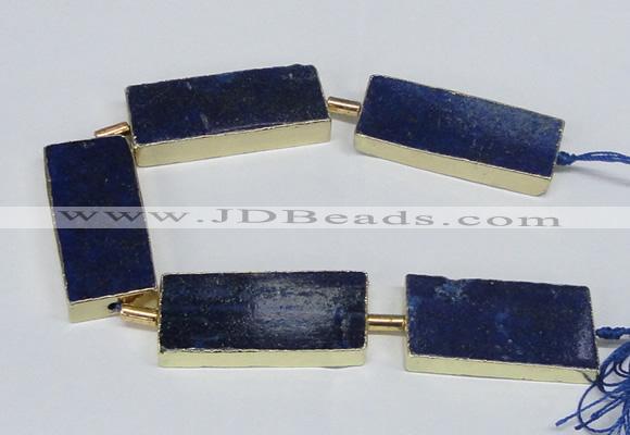 CNG2445 15.5 inches 20*40mm - 20*45mm freeform lapis lazuli beads