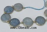 CNG2476 7.5 inches 30mm faceted coin quartz gemstone beads