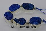 CNG2602 7.5 inches 25*35mm - 30*40mm freeform druzy agate beads