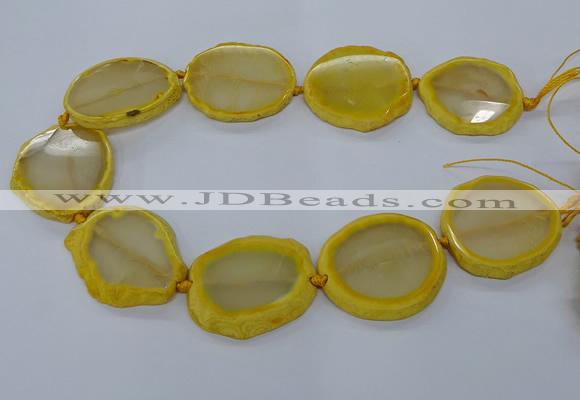 CNG2608 15.5 inches 30*35mm - 40*45mm freeform agate beads