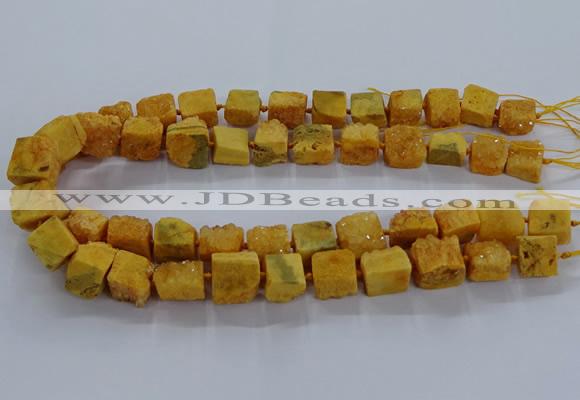 CNG2618 15.5 inches 10*12mm - 14*16mm nuggets druzy agate beads