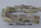 CNG2631 15.5 inches 20*25mm - 23*42mm freeform druzy amethyst beads