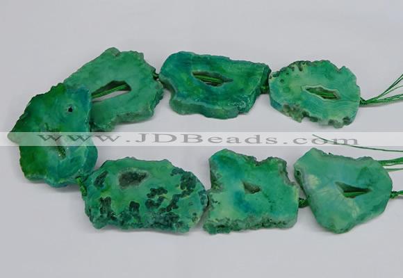 CNG2681 15.5 inches 30*40mm - 40*50mm freeform druzy agate beads