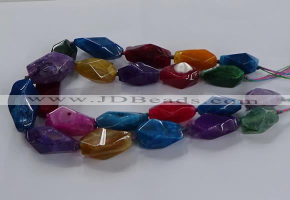 CNG2737 15.5 inches 15*30mm - 20*40mm nuggets agate beads