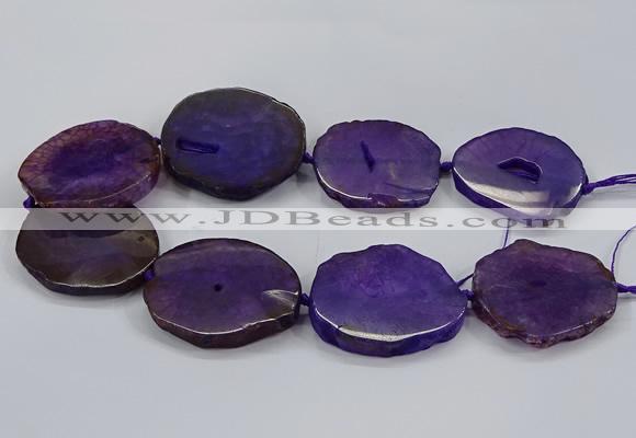 CNG2785 15.5 inches 35*40mm - 45*50mm freeform agate beads