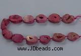 CNG2803 15.5 inches 25*30mm - 30*40mm freeform druzy agate beads