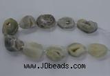 CNG2806 15.5 inches 25*35mm - 30*45mm freeform druzy agate beads