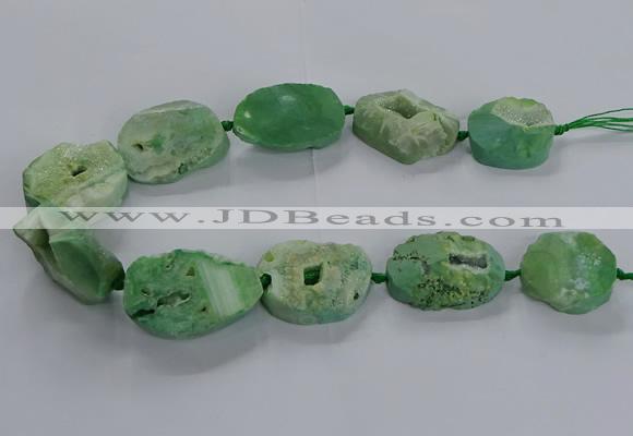 CNG2811 15.5 inches 25*35mm - 30*45mm freeform druzy agate beads