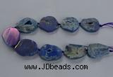 CNG2813 15.5 inches 25*35mm - 30*45mm freeform druzy agate beads