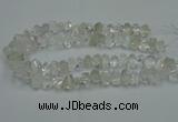 CNG2823 10*14mm - 13*18mm faceted nuggets white crystal beads