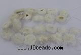 CNG2846 15.5 inches 30*40mm - 45*50mm freeform druzy agate beads