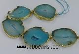 CNG2884 8 inches 40*50mm - 50*60mm freeform druzy agate beads