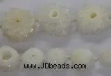 CNG2934 15.5 inches 8*10mm - 15*18mm freeform plated druzy agate beads