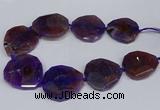 CNG2959 15.5 inches 42*45mm - 45*50mm faceted freeform agate beads