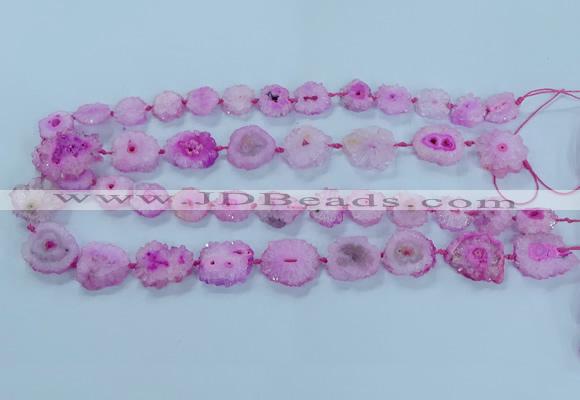 CNG2968 15.5 inches 8*10mm - 15*18mm freeform druzy agate beads