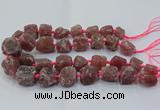 CNG3023 15.5 inches 15*20mm - 22*30mm nuggets strawberry quartz beads