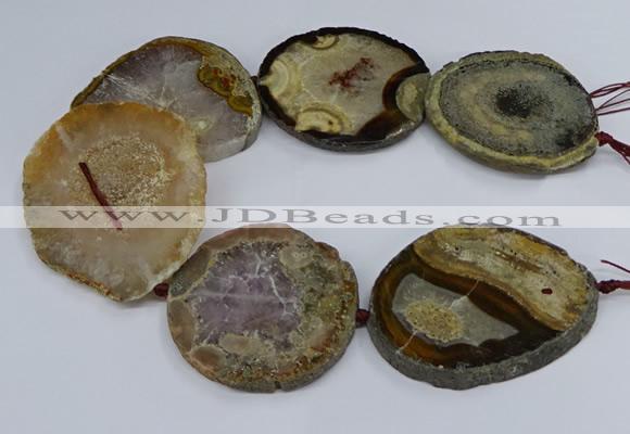 CNG3031 15.5 inches 50*55mm - 60*70mm freeform druzy agate beads