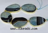 CNG3039 7.5 inches 35*45mm - 40*55mm freeform druzy agate beads