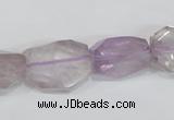 CNG309 15.5 inches 15*22mm faceted nuggets amethyst gemstone beads