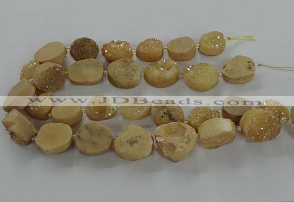 CNG3144 15.5 inches 12*16mm - 20*25mm freeform druzy agate beads