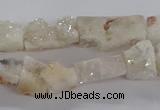 CNG3150 15.5 inche 8*15mm - 11*20mm freeform plated druzy agate beads