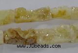 CNG3154 15.5 inche 8*15mm - 11*20mm freeform plated druzy agate beads