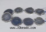 CNG3186 15.5 inches 40*45mm - 45*55mm freeform plated druzy agate beads