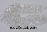 CNG3200 10*25mm - 12*45mm faceted nuggets white crystal beads