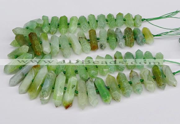 CNG3226 15.5 inches 10*20mm - 12*40mm faceted nuggets agate beads