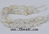 CNG3306 20*30mm - 30*45mm freeform plated druzy agate beads