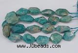 CNG3315 25*30mm - 30*45mm faceted freeform amazonite beads