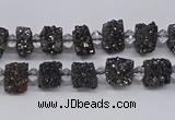 CNG3330 15.5 inches 4*6mm - 8*10mm nuggets plated druzy agate beads