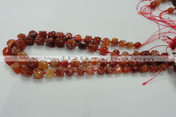 CNG334 15.5 inches 8*10mm - 13*15mm faceted nuggets agate beads