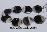 CNG3344 15.5 inches 40*45mm - 45*50mm faceted freeform agate beads