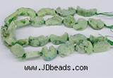 CNG3378 20*30mm - 30*45mm freeform plated druzy agate beads