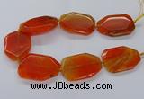 CNG3410 15.5 inches 38*50mm - 40*55mm faceted freeform agate beads