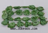 CNG3416 15.5 inches 18*25mm - 30*35mm freeform plated druzy agate beads