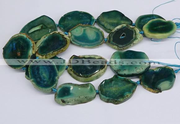 CNG3463 15.5 inches 35*40mm - 45*55mm freeform agate beads