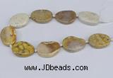 CNG3481 25*35mm - 30*40mm freeform chrysanthemum agate beads