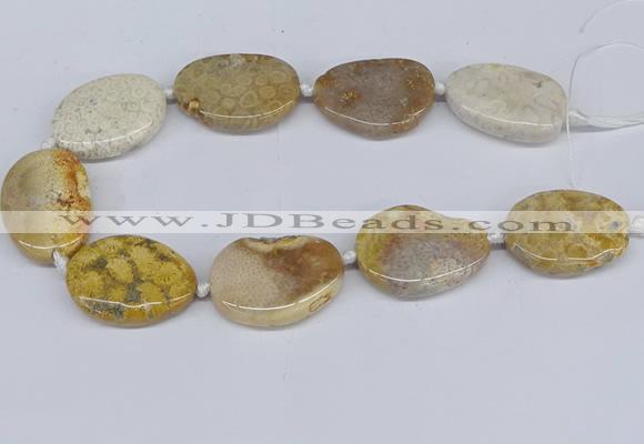 CNG3481 25*35mm - 30*40mm freeform chrysanthemum agate beads