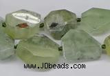 CNG3532 15.5 inches 12*16mm - 13*18mm faceted nuggets prehnite beads